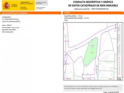 Vente Terrain MORAIRA 03724