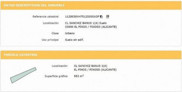 Vente Terrain Pinoso  A en Espagne